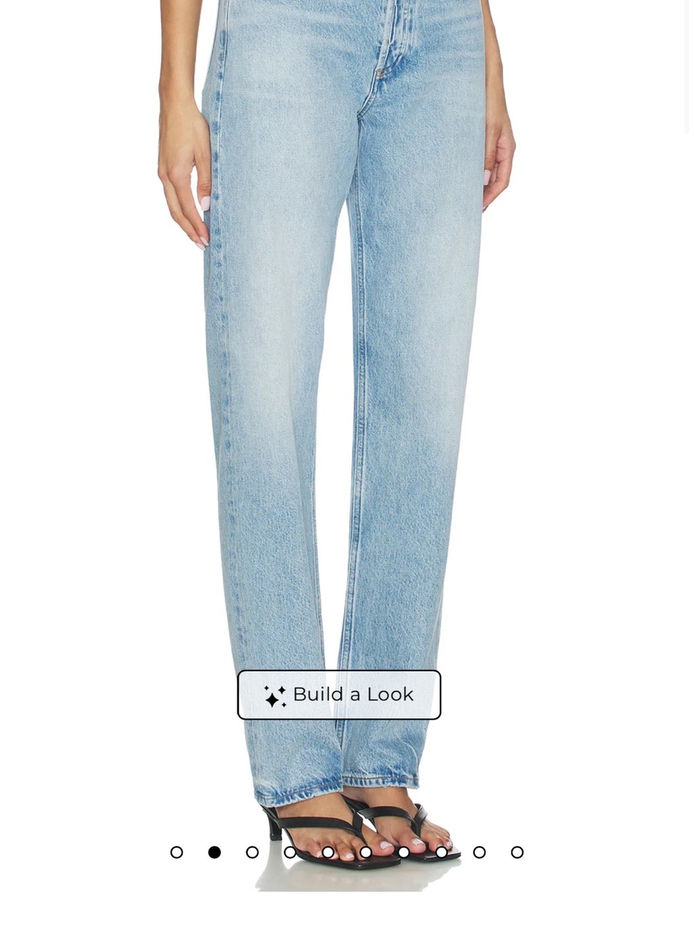 AGOLDE 90’s mid rise loose straight jeans black wash